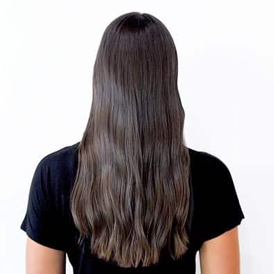 Model 2 back of hair after shot