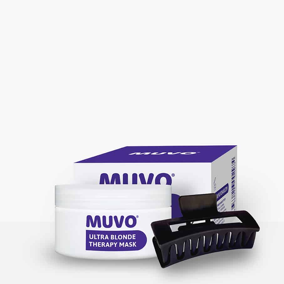 Ultra Blonde Therapy Mask 200ml and a MUVO hair claw