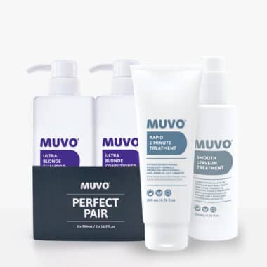 Ultra Blonde Shampoo 500ml, Ultra Blonde Conditioner 500ml, Rapid 200ml tube, Smooth 200ml pump